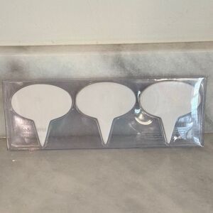 NWT Crate & Barrel Porcelain Reusable Cheese Markers White OS